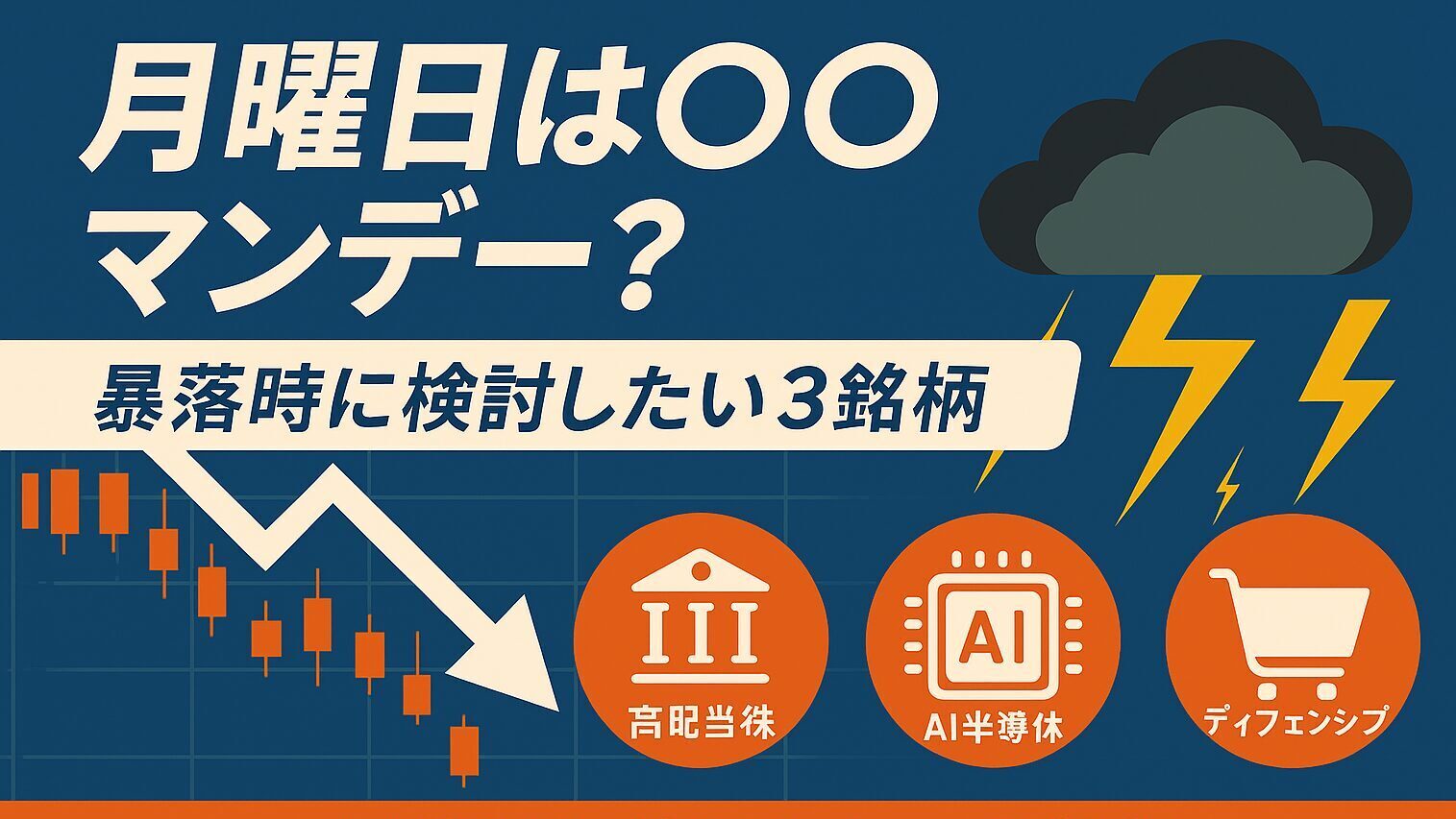 暴落局面で買いたい銘柄3選