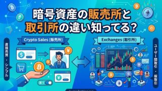暗号資産の販売所と取引所の違い知ってる?