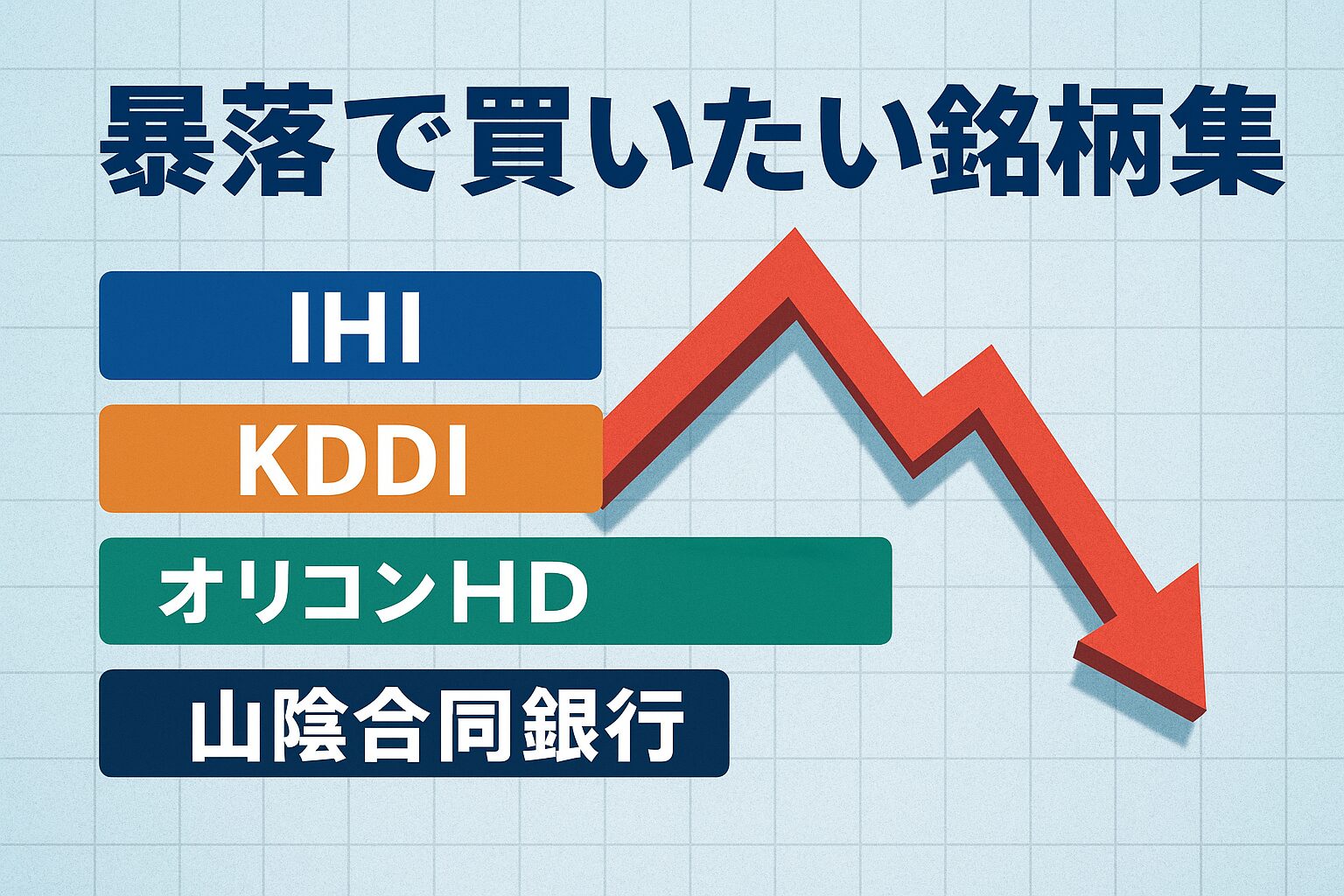暴落で買いたい銘柄