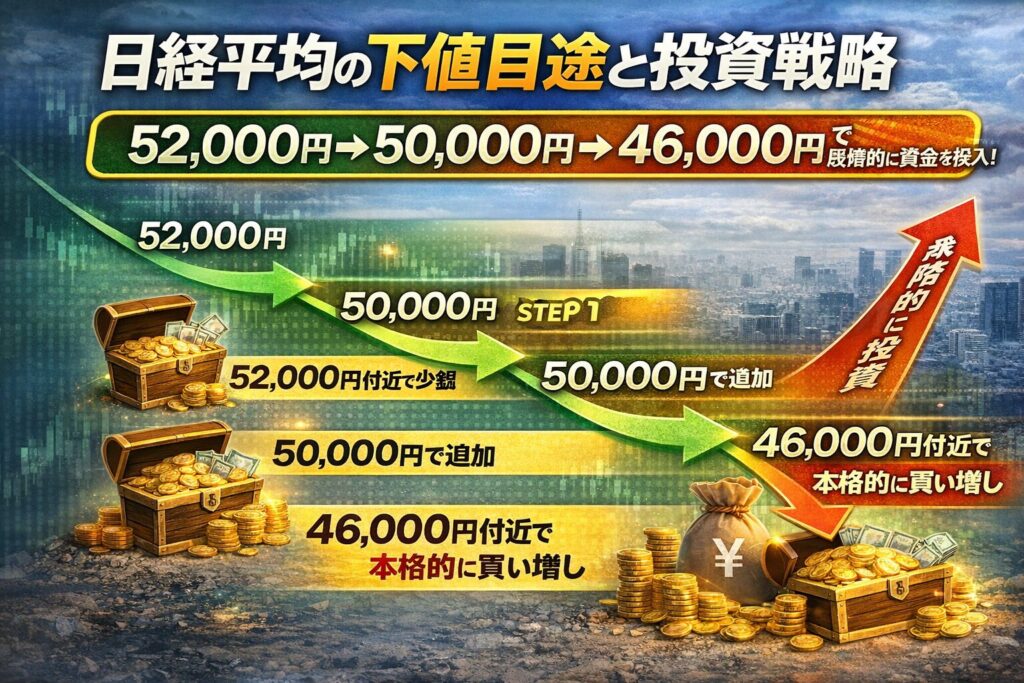 日経平均の下値目途と投資戦略