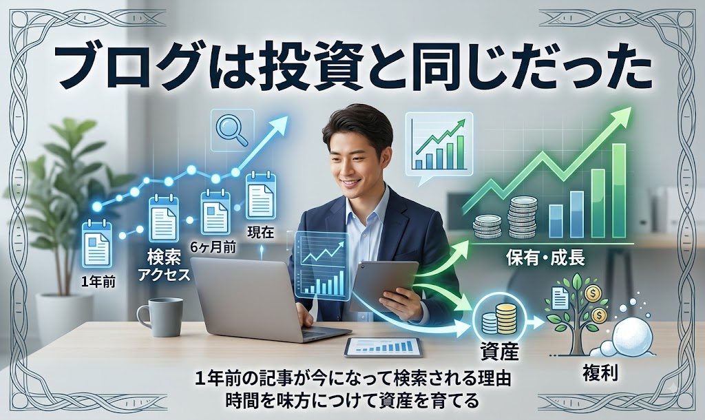 1年前の記事が今になって検索され始めた。ブログは投資と同じだった