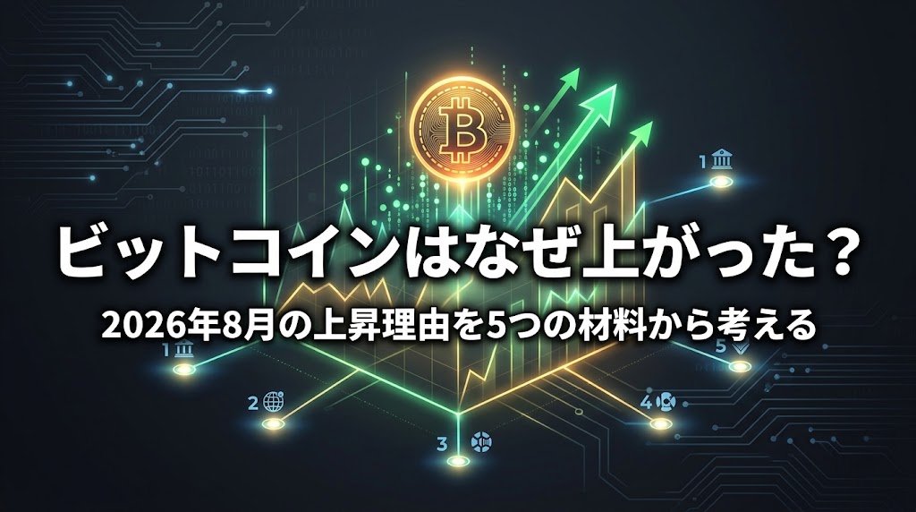 ビットコインはなぜ上がった？2026年8月の上昇理由を5つ解説